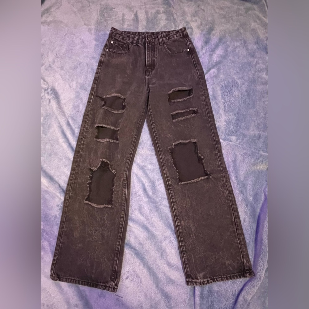 Black distressed Jeans Size XS Shein